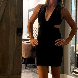 Elegant Black Bandage Bodycon Cutout Dress